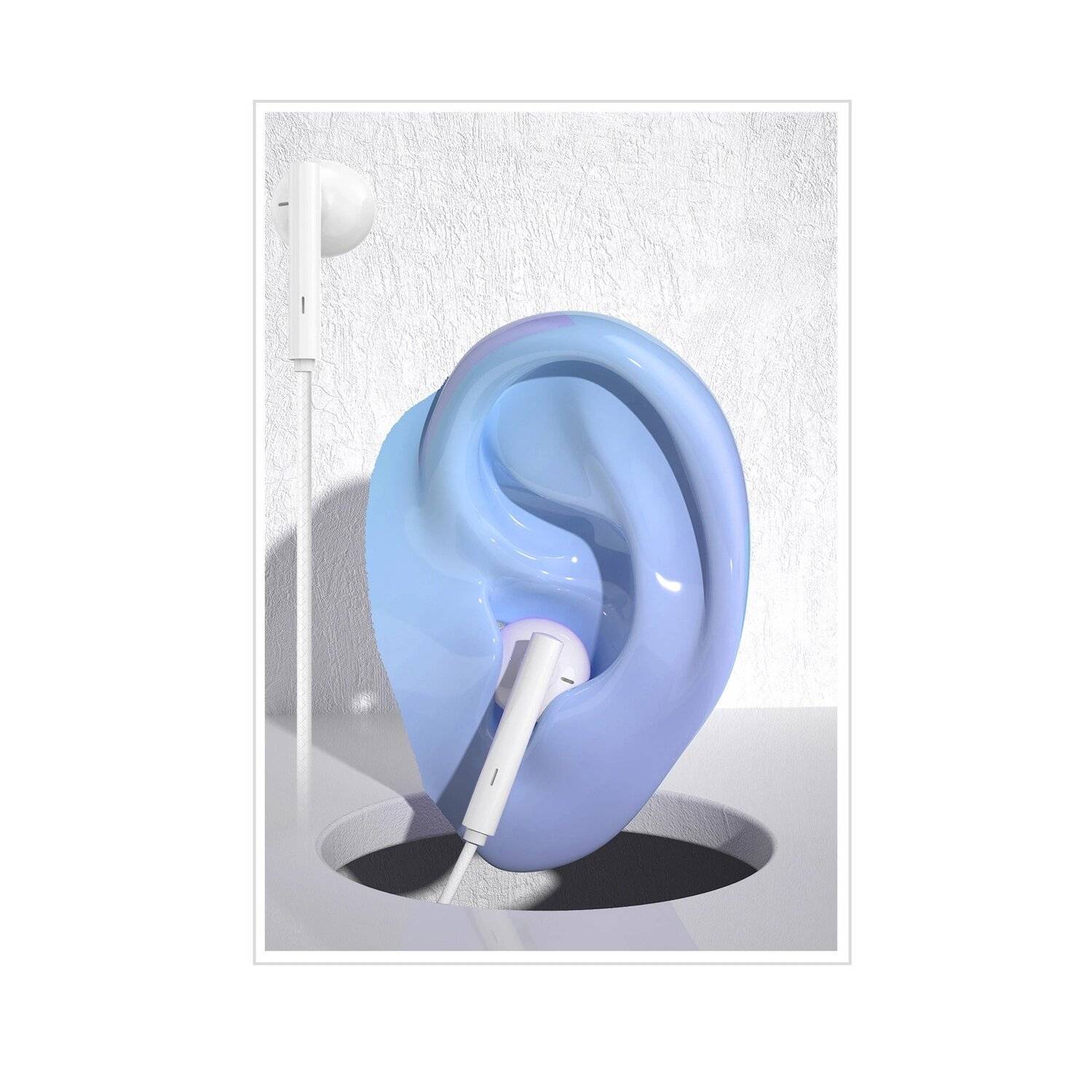 Dudao kabelgebundene Kopfhörer USB Typ C 1,2 m weiß (X3B-W) In-Ear-Kopfhörer mit Kabel