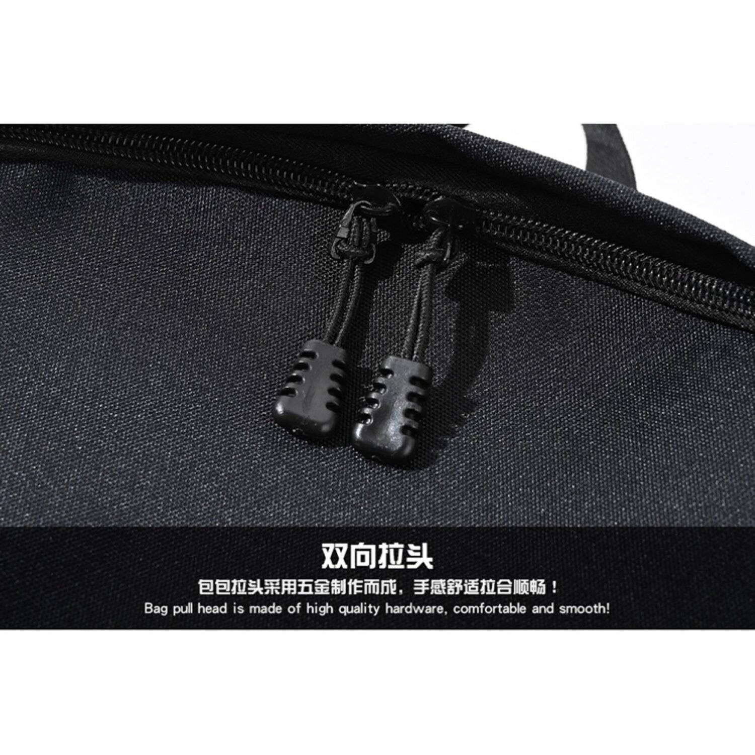 Tragetasche Rucksack 17 Zoll mit 3 Fächer und 2 Seitentaschen 33x15x48 cm Schwarz