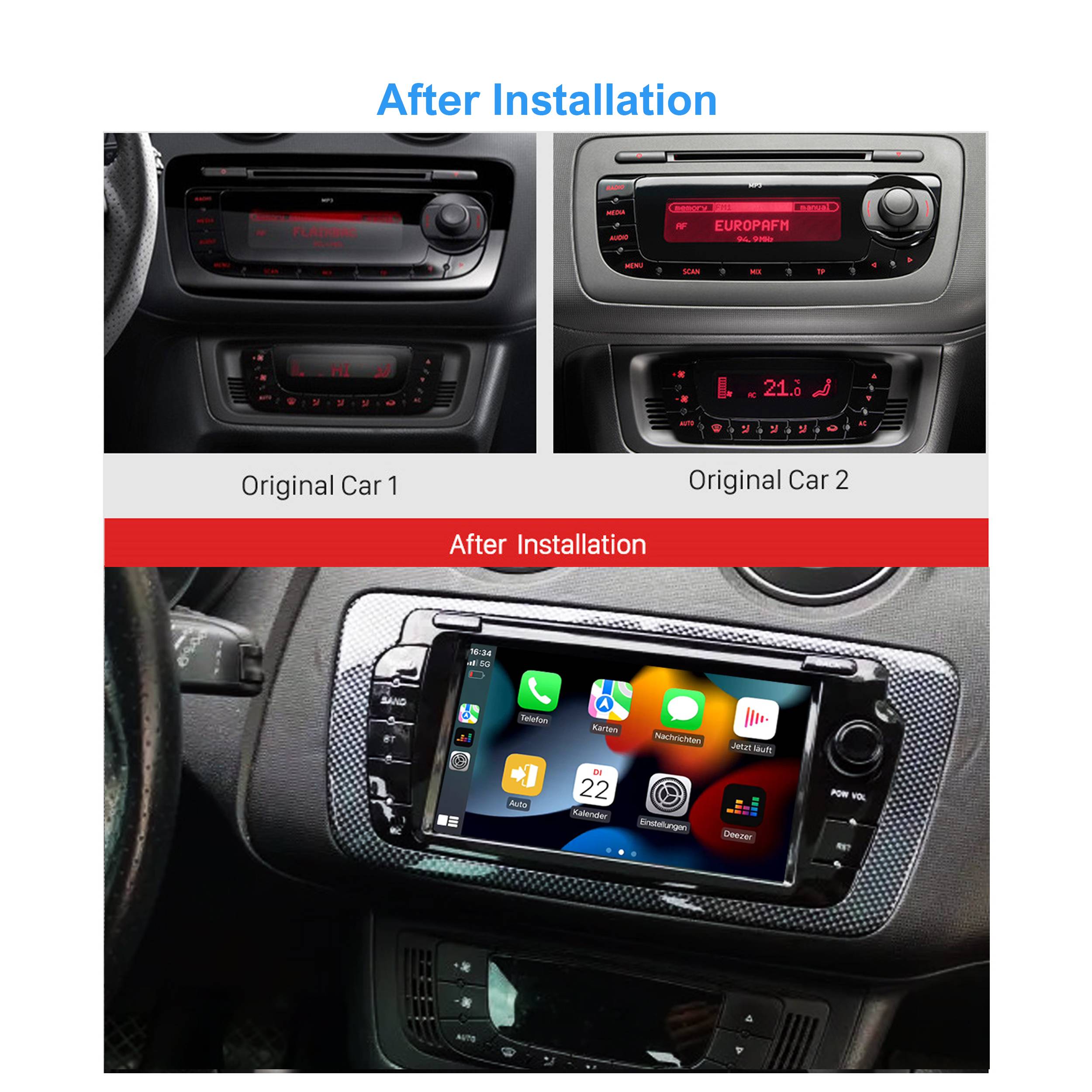 Für Seat Ibiza IV 6J 6P 7" Touchscreen Android Autoradio GPS Navigation CarPlay