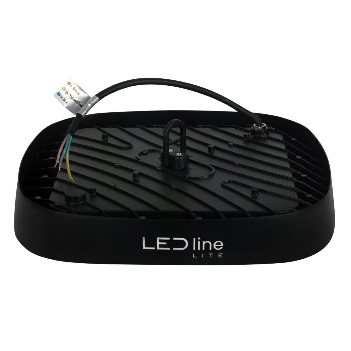 LED line LITE HighBay Hallenleuchte 200W | IP65 Schutzart | 4000K Neutralweißem Licht | 20000lm, 32,6 x 32,6 x 6,4 cm