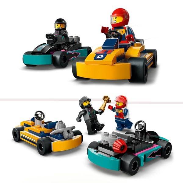LEGO City 60400 Go-Karts mit Rennfahrern, Set mit Spielzeug-Autos