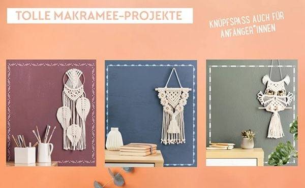 Kleine Knüpfmomente: Makramee-Knüpf-Set - Federleichter Traumfänger