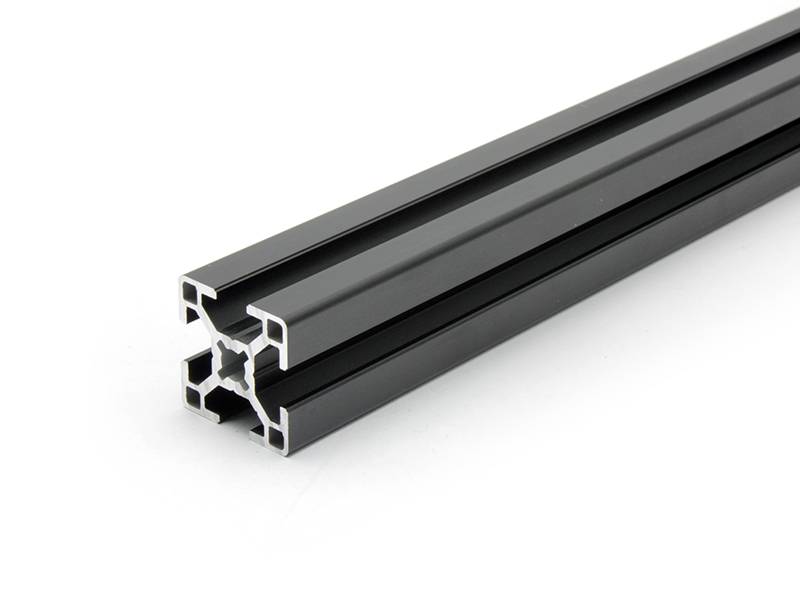 Aluminiumprofil schwarz 30x30L B-Typ Nut 8 (leicht). Aluminium Profil 30x30 Alu Profil 30 x 30 Montage- Systemprofil 1740mm