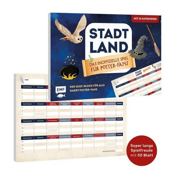 Stadt, Land, ... Das inoffizielle Spiel für Potter-Fans - Der Quiz-Block für alle Fans von Harry Potter und magischen Welten