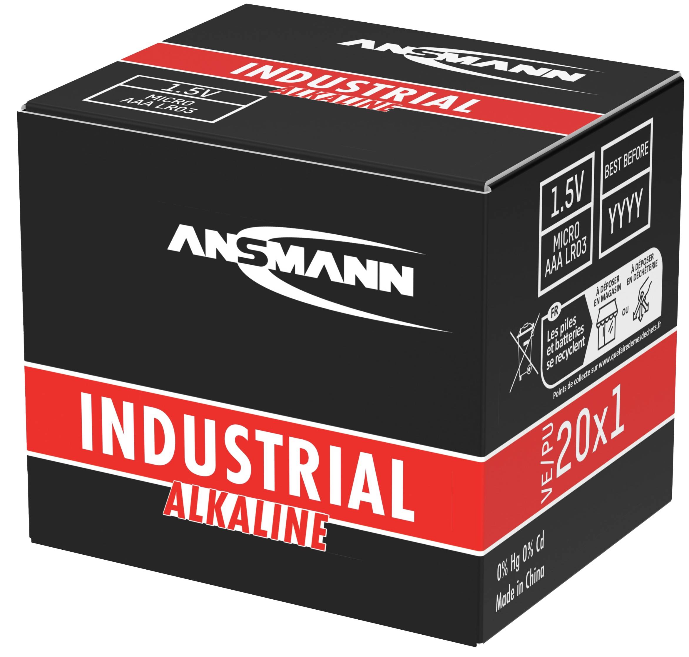 ANSMANN Micro-Batterien, INDUSTRIAL, 20 Stück