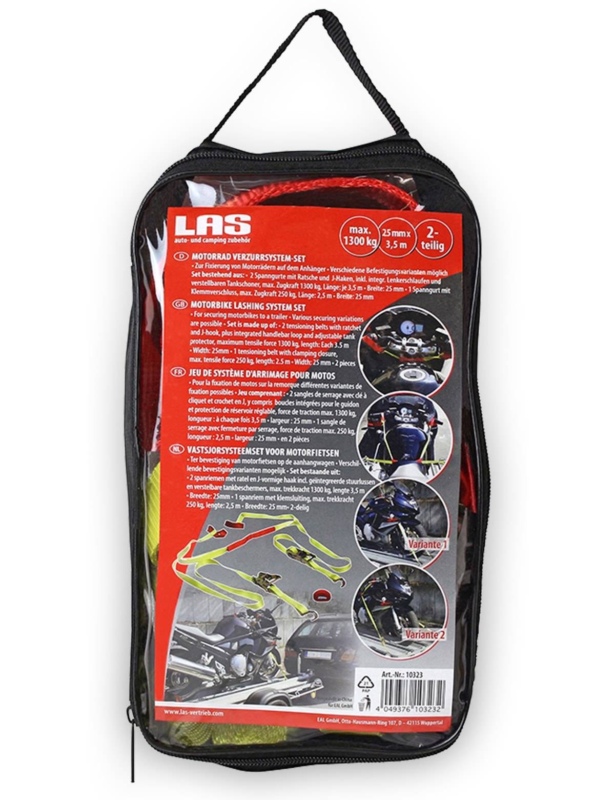 LAS Motorrad Verzurrsystem 10323, 2-teilig