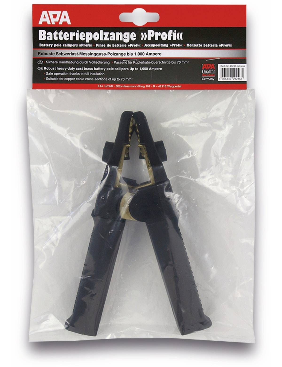 APA Batteriepolzange 29246, schwarz