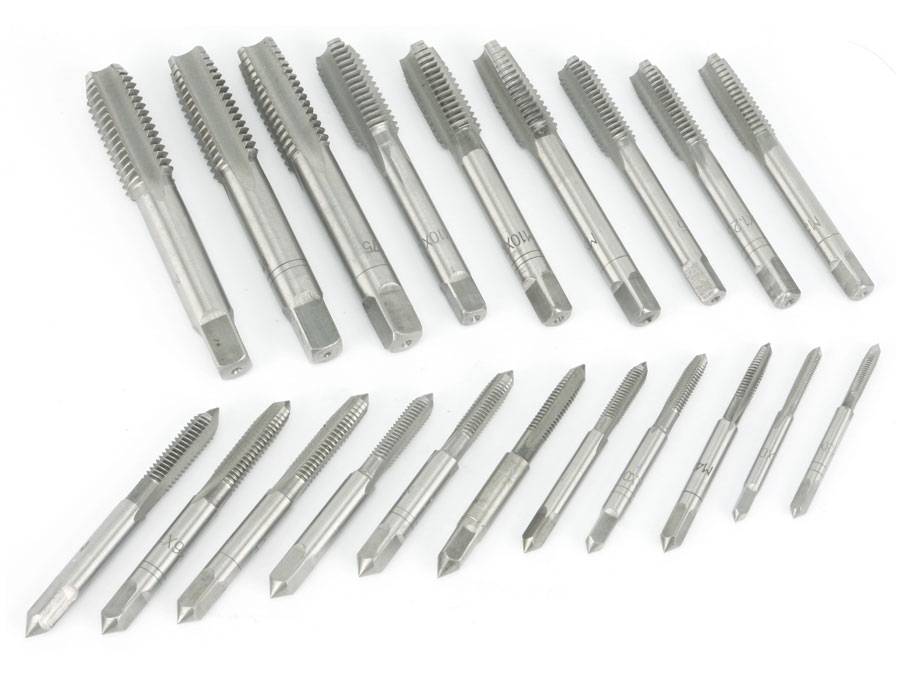 BGS TECHNIC Gewindeschneidsatz, M3...M12, 21-teilig