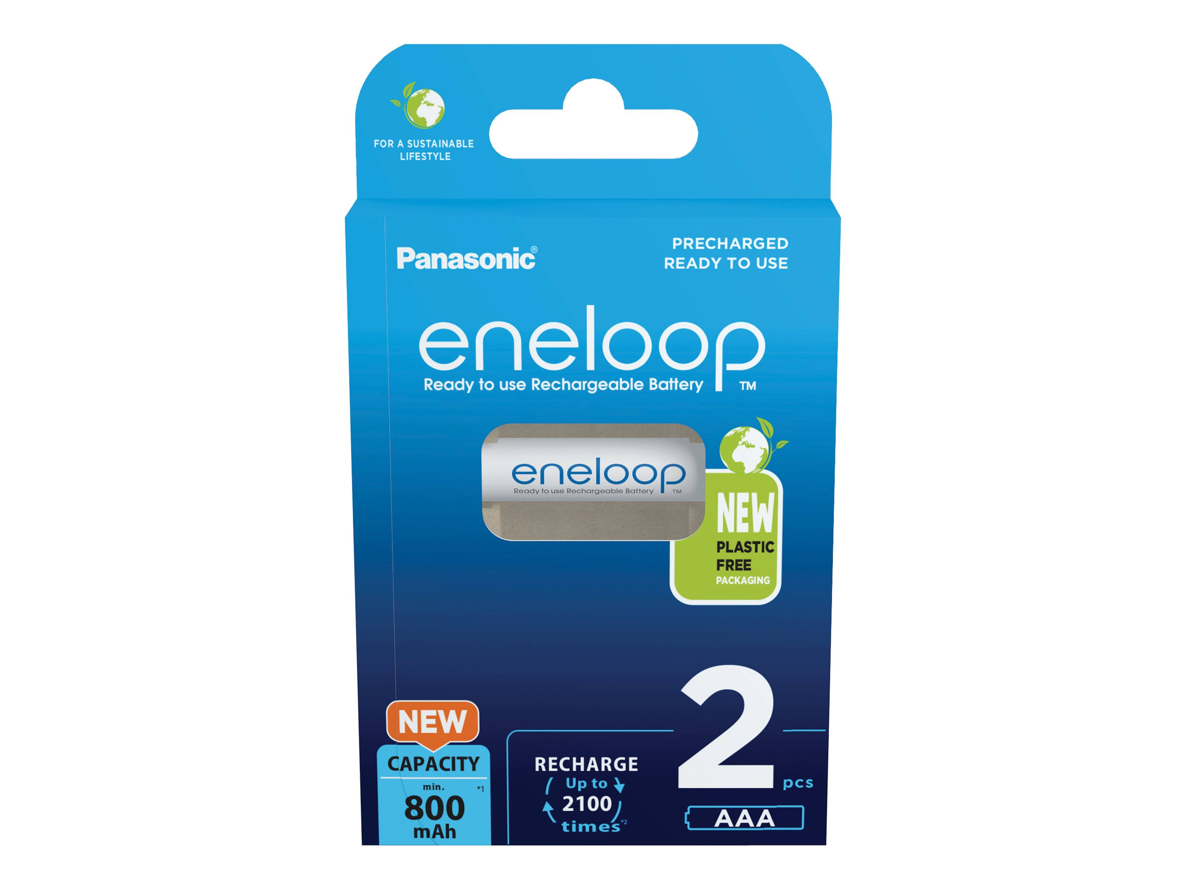 PANASONIC eneloop NiMH-Micro Akku, 800mAh, 2 Stück