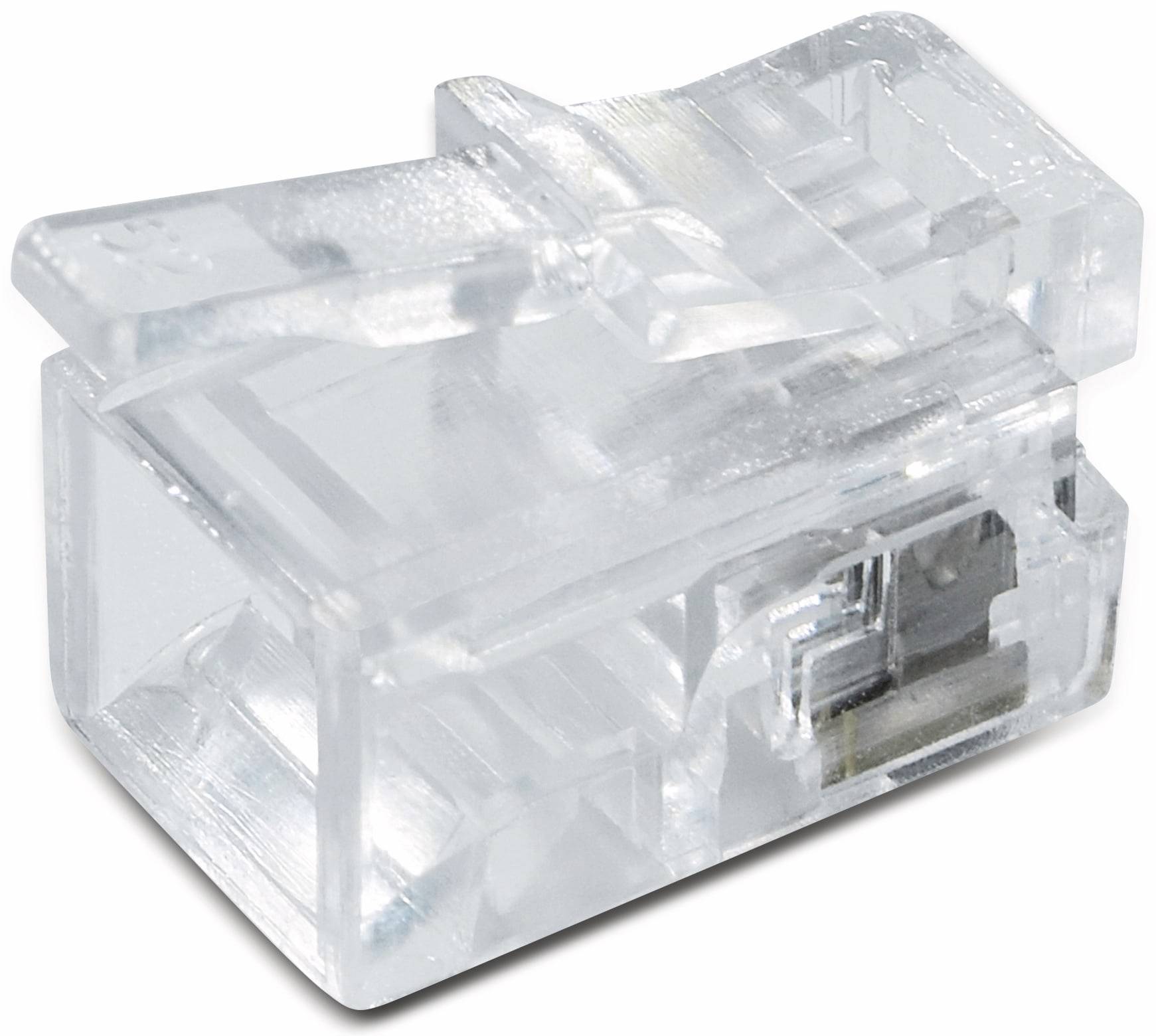 QUADRIOS Modularstecker-Set 1906C161, Polzahl 4P4C, ungeschirmt, 15 Stück