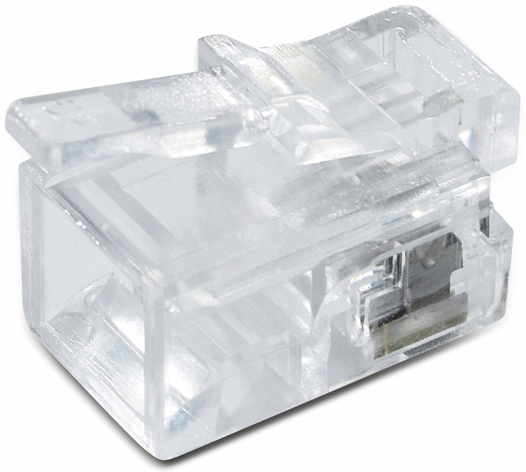 QUADRIOS Modularstecker-Set 1906C161, Polzahl 4P4C, ungeschirmt, 15 Stück