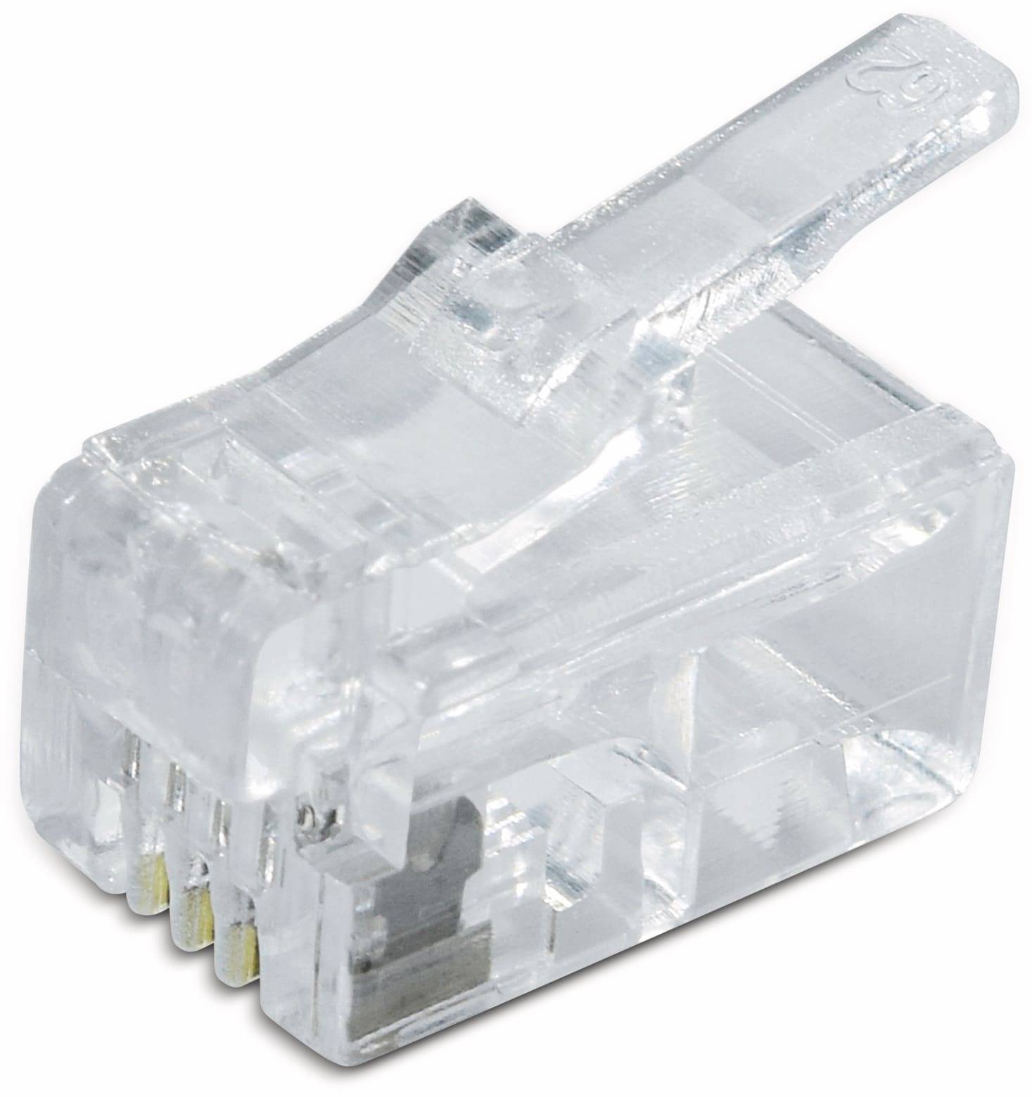 QUADRIOS Modularstecker-Set 1906C161, Polzahl 4P4C, ungeschirmt, 15 Stück