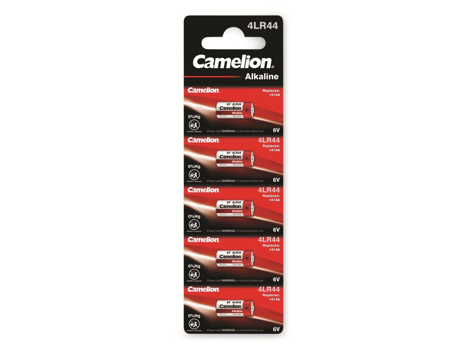 CAMELION Alkaline-Batterie 4LR44 5 Stück