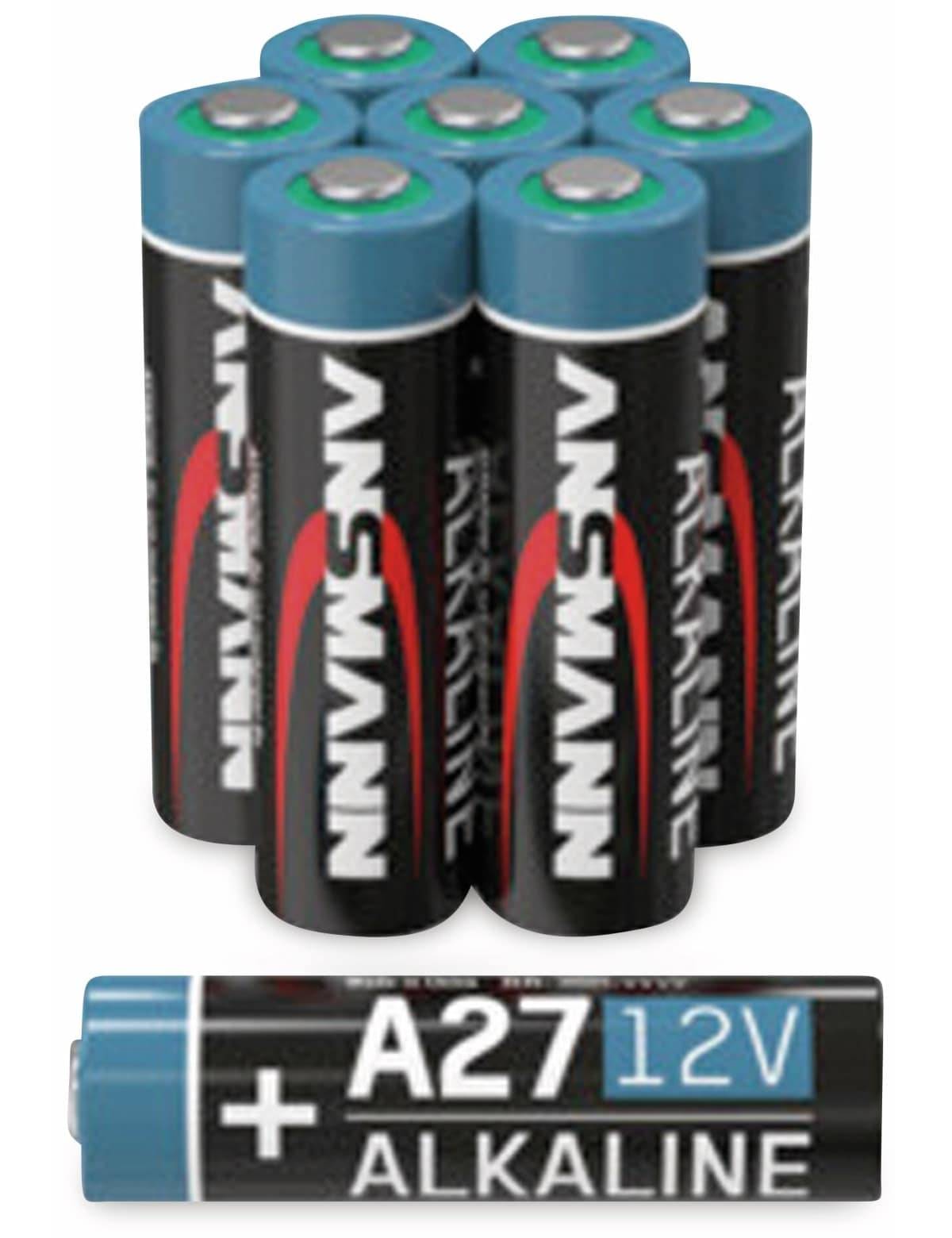 ANSMANN Batterie, Alkaline, A27 /LR27, 12 V, 8 Stück