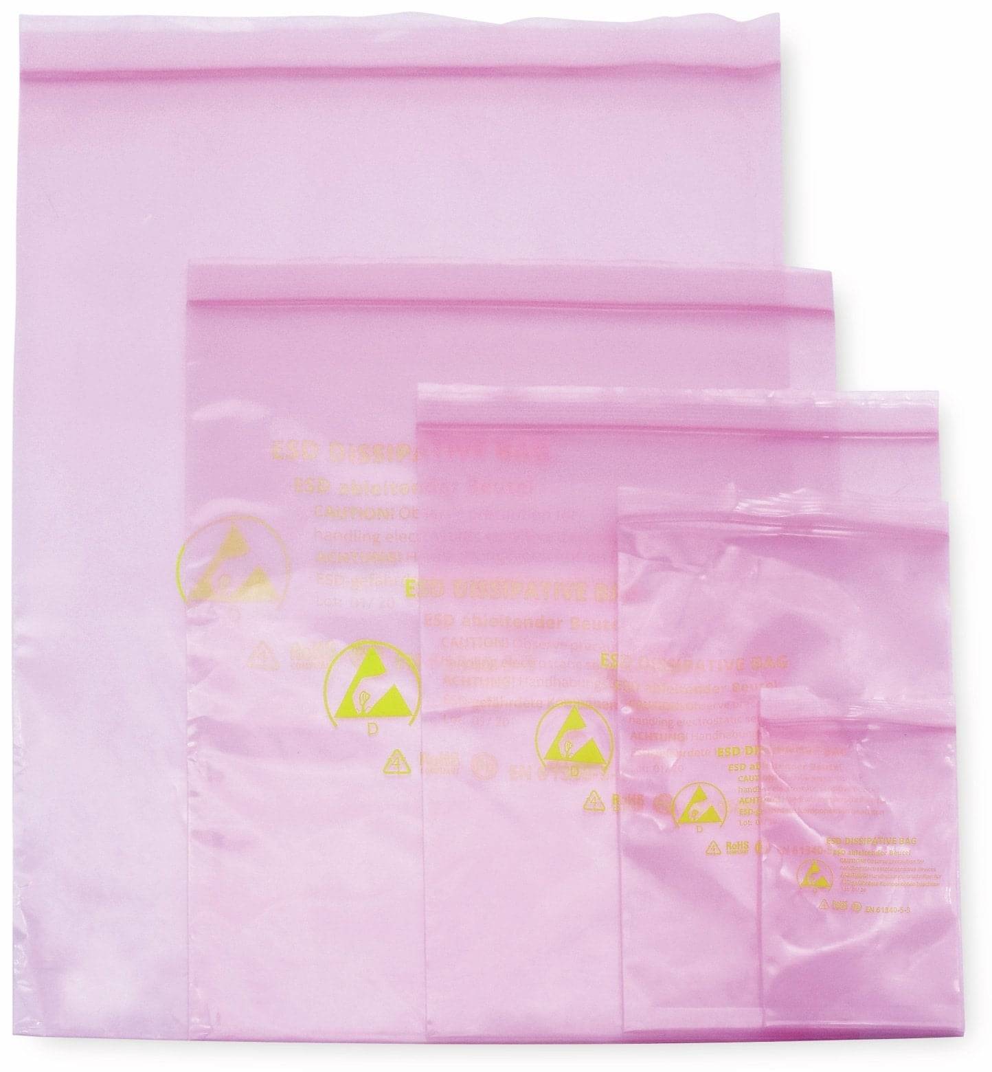 QUADRIOS Zip-Beutel Dissipativ 1903EC111, 75 x 125mm, 10 Stück