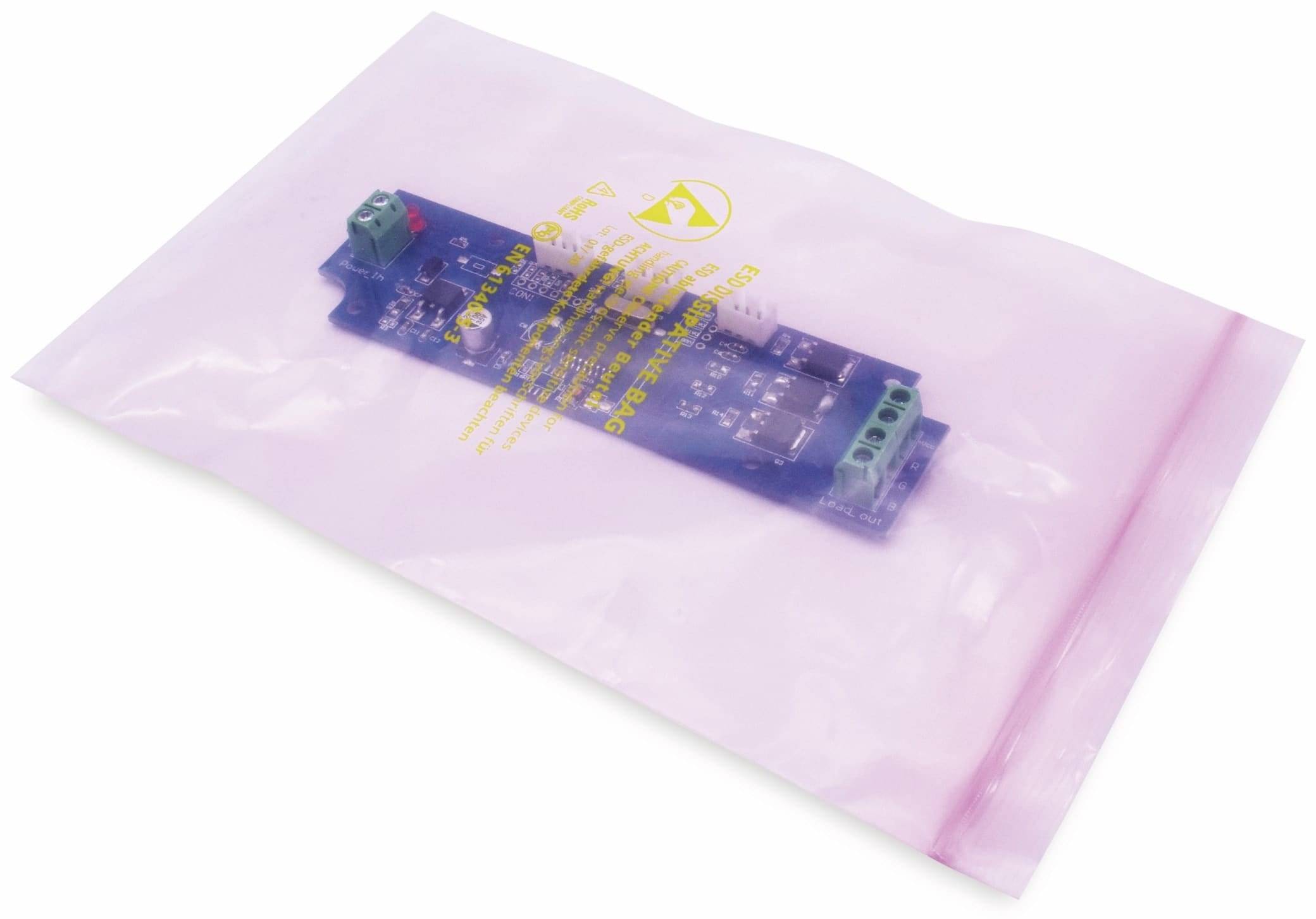 QUADRIOS Zip-Beutel Dissipativ 1903EC111, 75 x 125mm, 10 Stück