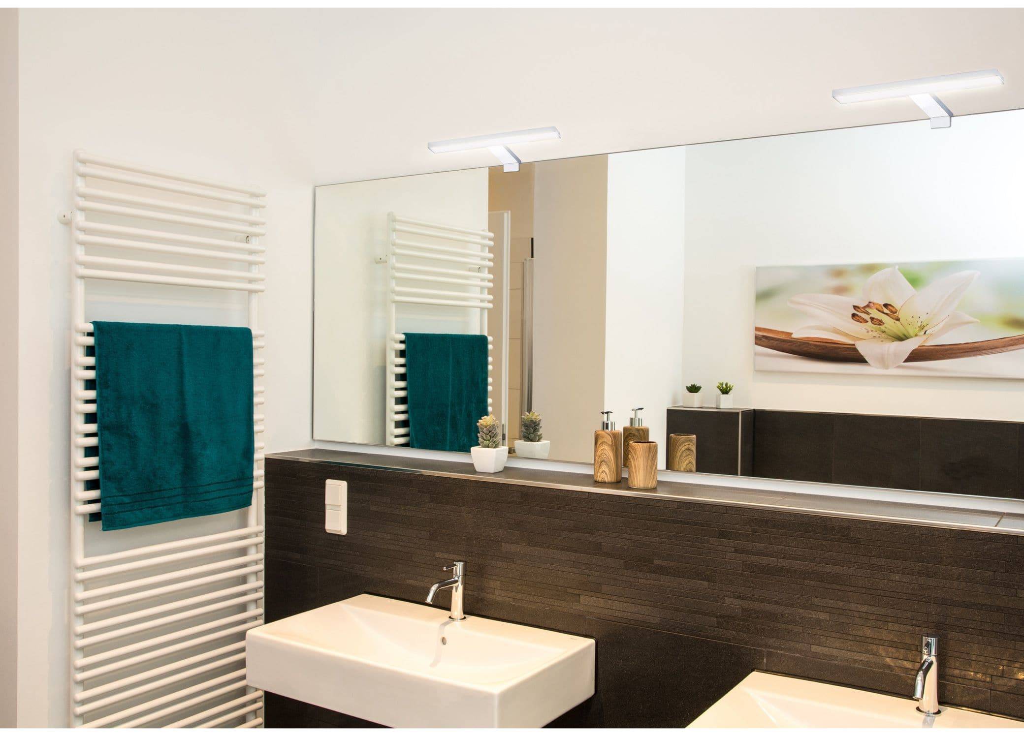 MÜLLER-LICHT LED-Spiegelleuchten, 20200181, Marin 30, chrome / grau