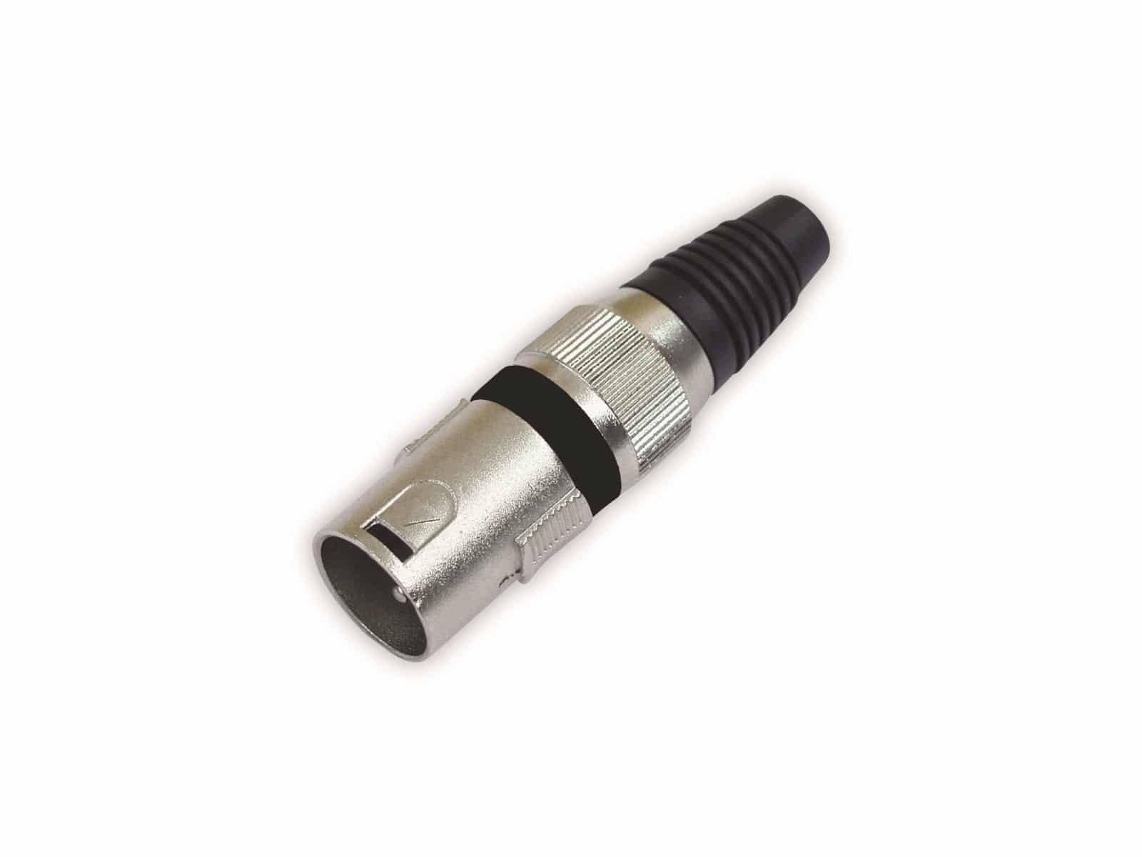OMNITRONIC XLR-Stecker 3-polig, schwarz, 10 Stück