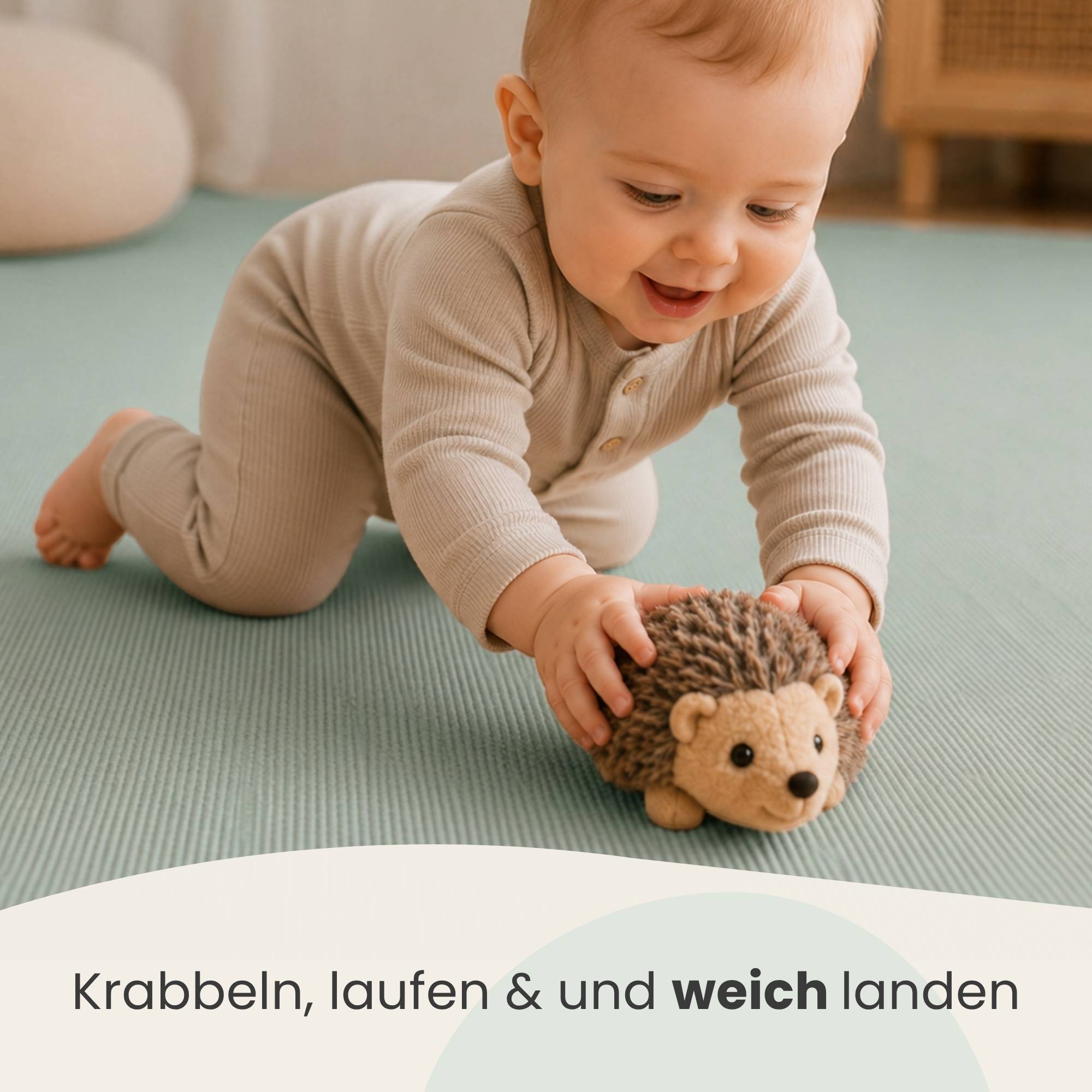 9 Teile Spielmatte Baby Puzzlematte - 30x30 Krabbelmatte Bodenmatte Kinderzimmer