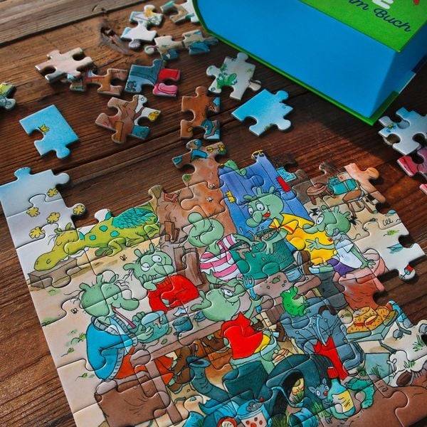 Die Olchis. Puzzle im Buch. 100 Teile