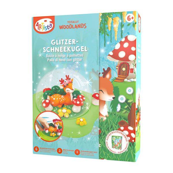 Artista - Glitzer-Schneekugel Reh