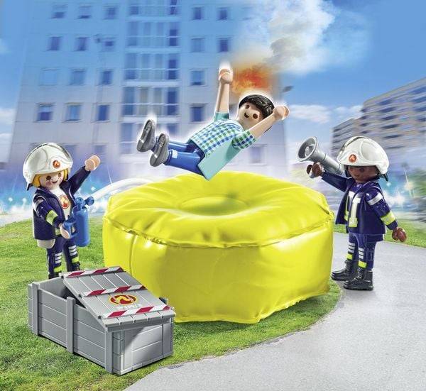 PLAYMOBIL 71465 - Action Heroes - Feuerwehrleute mit Luftkissen
