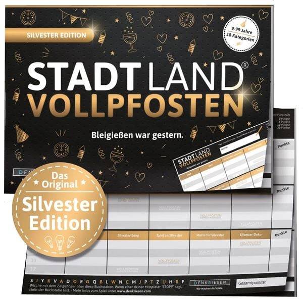 Denkriesen - Stadt Land Vollpfosten® - Silvester Edition - "Bleigießen war gestern" (Spiel)