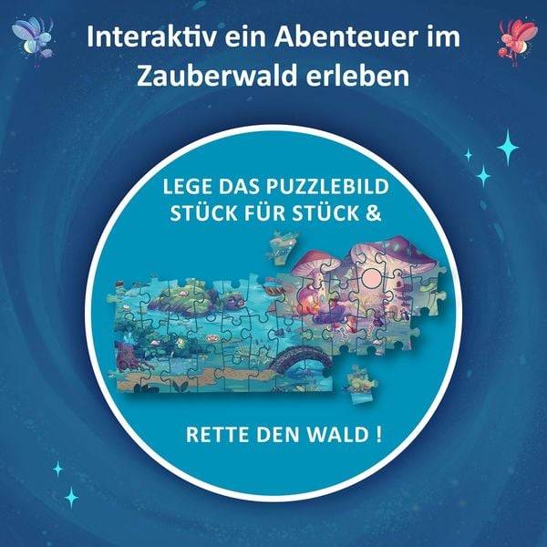 KOSMOS - Adventure Puzzle - Das Licht im Zauberwald, 200 Teile