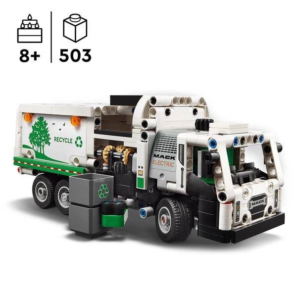 LEGO Technic 42167 Mack LR Electric Müllwagen Set, LKW-Spielzeug