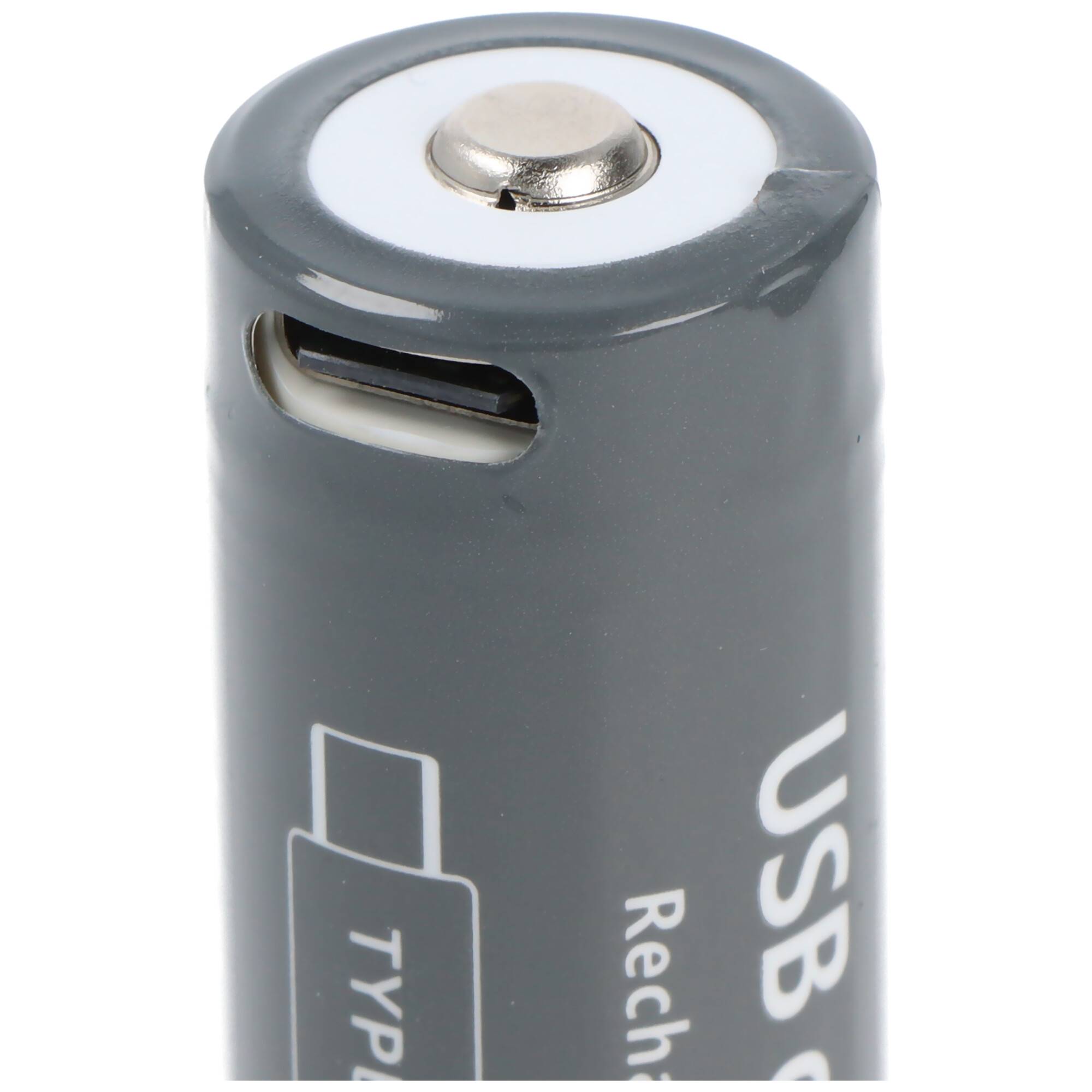 18650 Li-ion Akku, 3,7V, 2600mAh, mit USB-C Charging Port, ca. 71,1 x 18,5mm