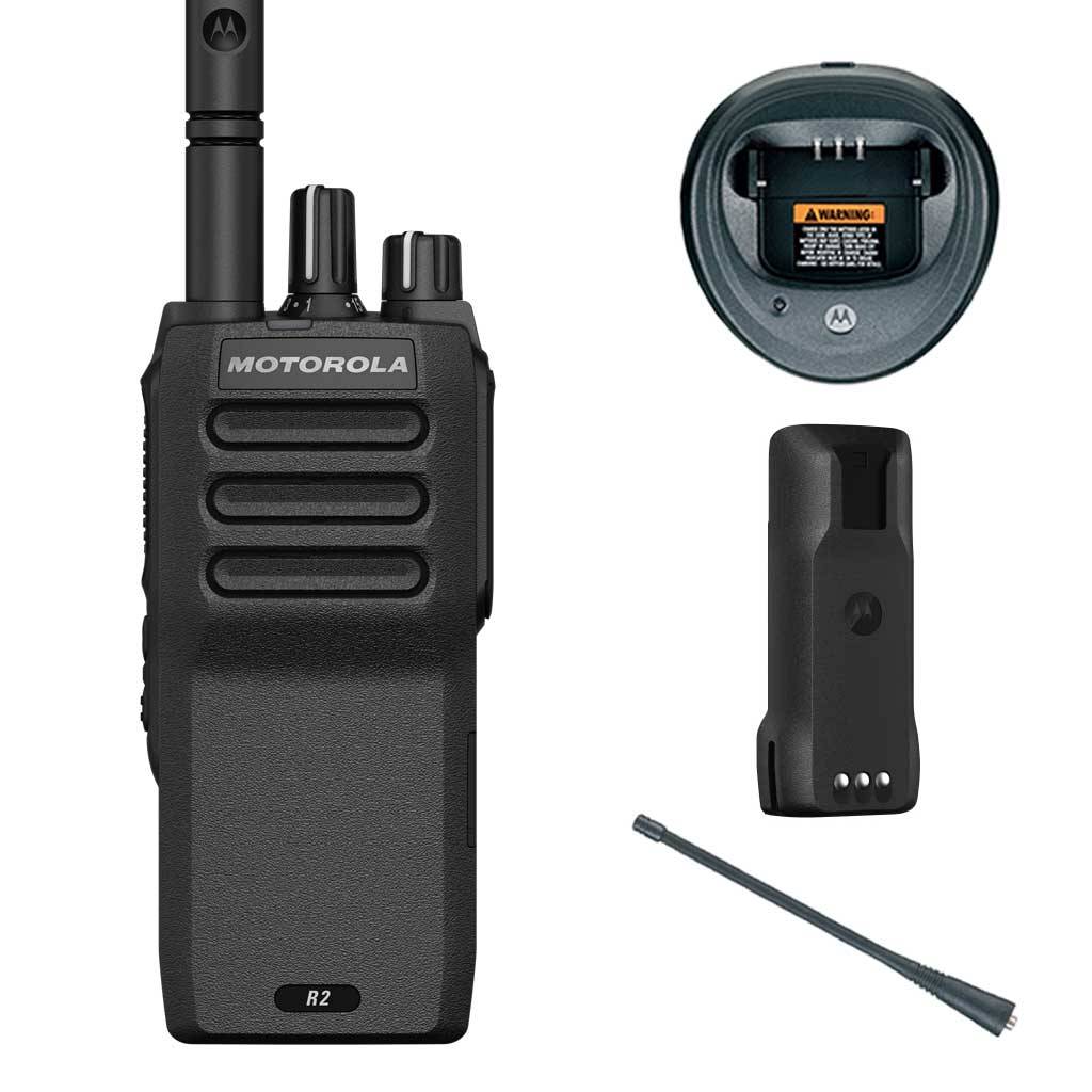 Motorola R2 Handfunkgerät UHF digital - Antenne Akku Ladegerät MDH11YDC9JA2AN
