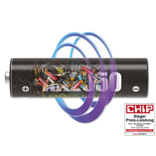 VERICO Li-Ion-Akku Loop Energy AA, mit USB-C Buchse, 4er Pack VERICO Li-Ion-Akku Loop Energy AA, mit USB-C Buchse, 4er Pack