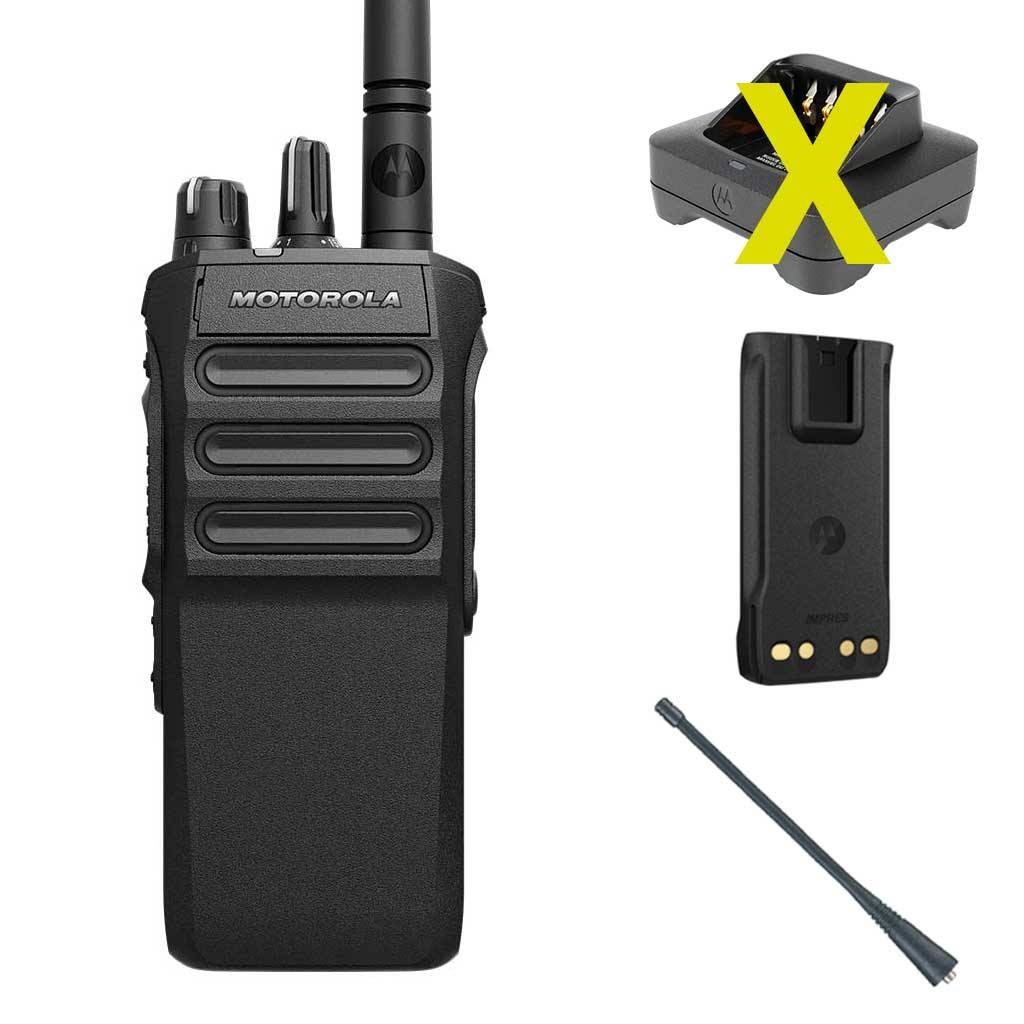 SET Motorola R7a Handfunkgerät VHF 2450mAh Batterie Antenne MDH06JDC9VA2AN