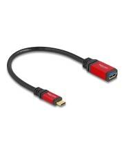 Delock USB 10 Gbps Adapter Type-C Stecker zu Typ-A Buchse 15 cm rot 0,15 m Rot
