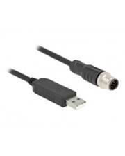 Delock M12 Serielles Anschlusskabel mit FTDI Chipsatz USB 2.0 Typ-A Stecker zu RS-232