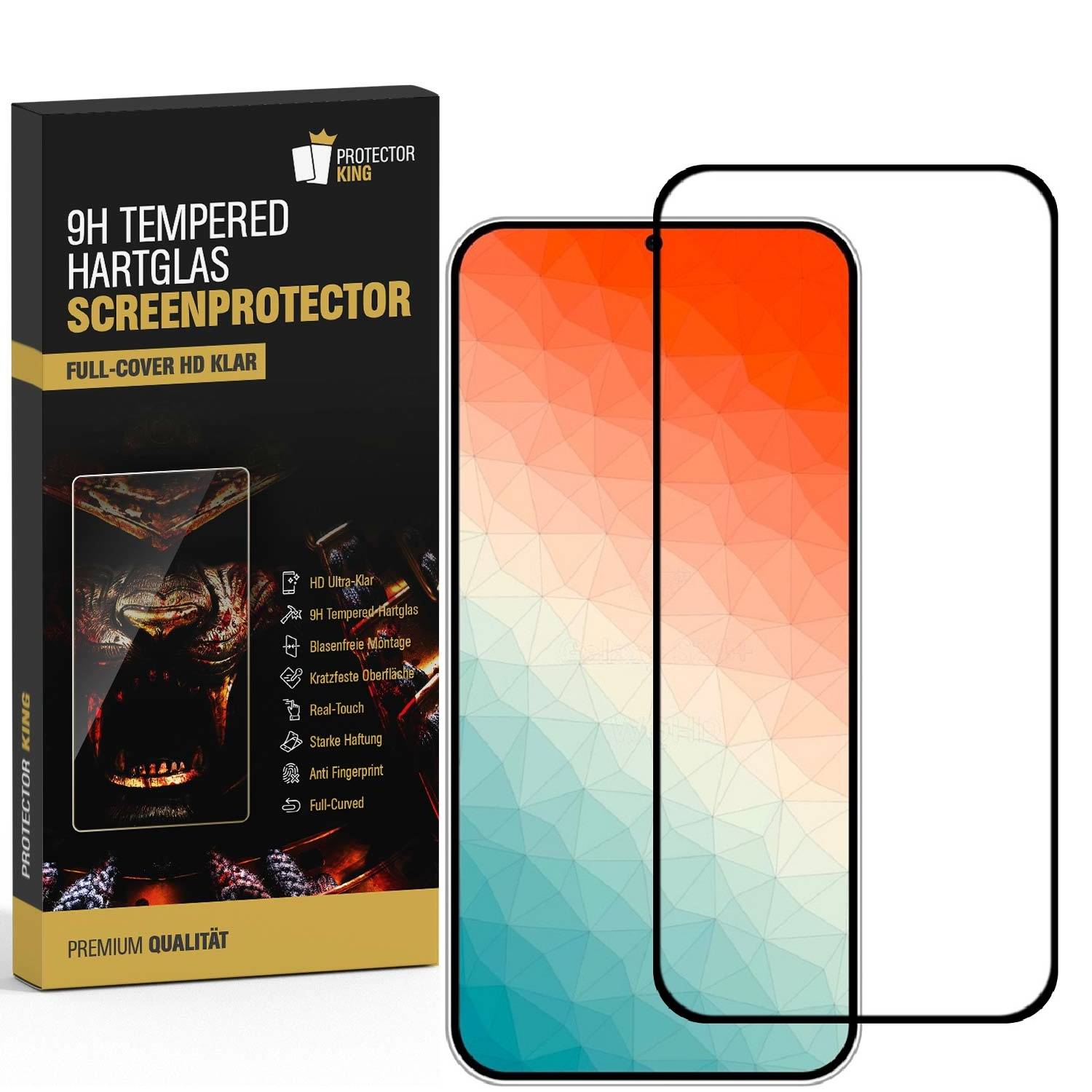 1x 9H Panzerglas für Samsung Galaxy S24 Plus Full-Cover HD KLAR echtes Tempered Glass Displayschutz Schutzglas Schuzfolie Panzerglas Panzerfolie
