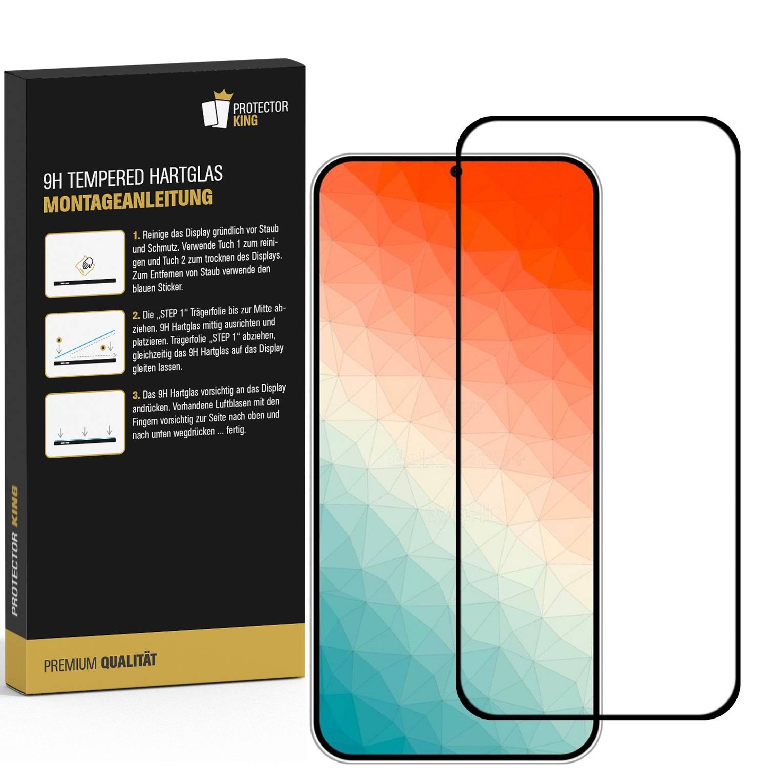 1x 9H Panzerglas für Samsung Galaxy S24 Plus Full-Cover HD KLAR echtes Tempered Glass Displayschutz Schutzglas Schuzfolie Panzerglas Panzerfolie