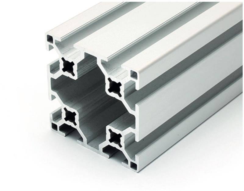 Aluminiumprofil 60x60L B-Typ Nut 8 (leicht), silber eloxiert. Aluminium Profil 60x60 Alu Profil 60 x 60 Montage- Systemprofil 470mm