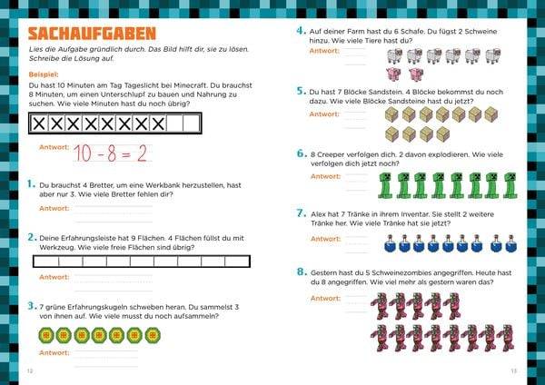 Mathe für Minecrafter - Plus und Minus