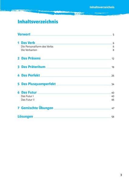 10-Minuten-Training Deutsch Grammatik Zeiten 5. - 7. Klasse