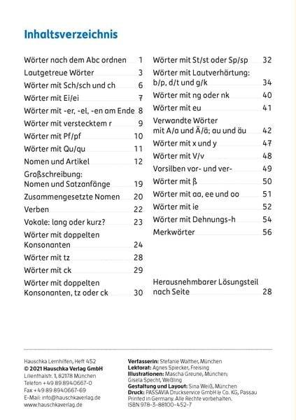 Mein Übungsheft Rechtschreiben 2. Klasse