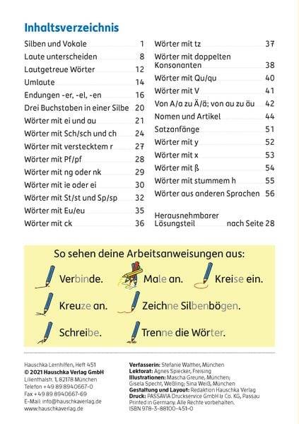 Mein Übungsheft Rechtschreiben 1. Klasse