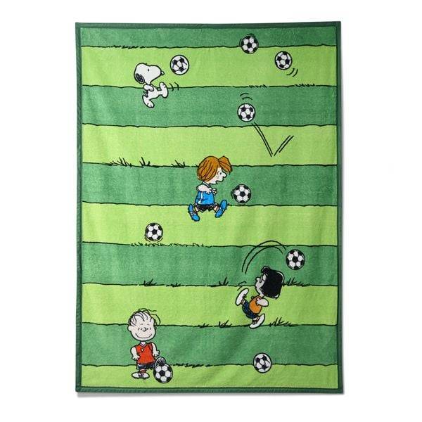 Snoopy Flanelldecke Fußball