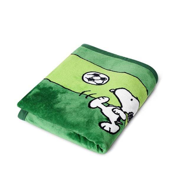 Snoopy Flanelldecke Fußball