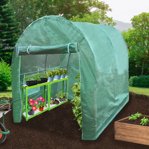 Polytunnel 19mm 4m x 2m mit Regale Polytunnel 19mm 4m x 2m mit Regale