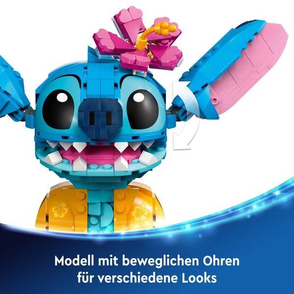 LEGO 43249 ǀ Disney Stitch, Bau- und Spielset für Kinder, Figur mit Eiswaffel