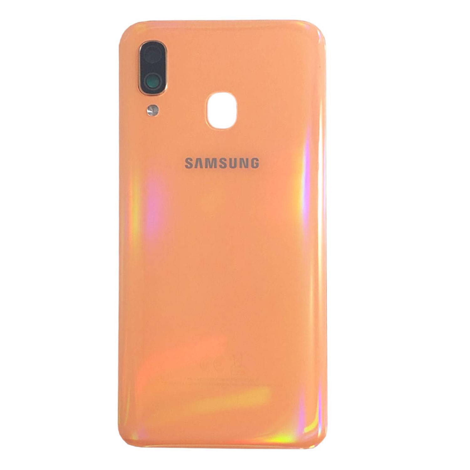Samsung GH82-19406D Akkudeckel für Galaxy A40 A405F + Klebepad Orange