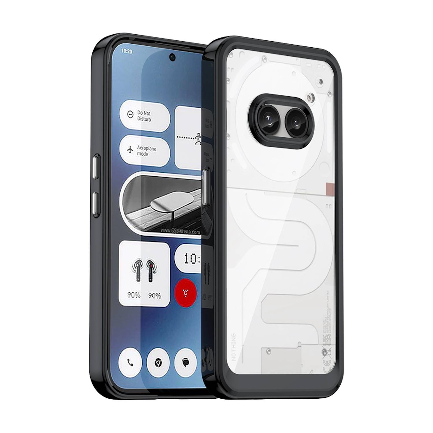 Für Nothing Phone 2a / Plus TPU Acryl Hybrid Schutz Hülle Case Schwarz