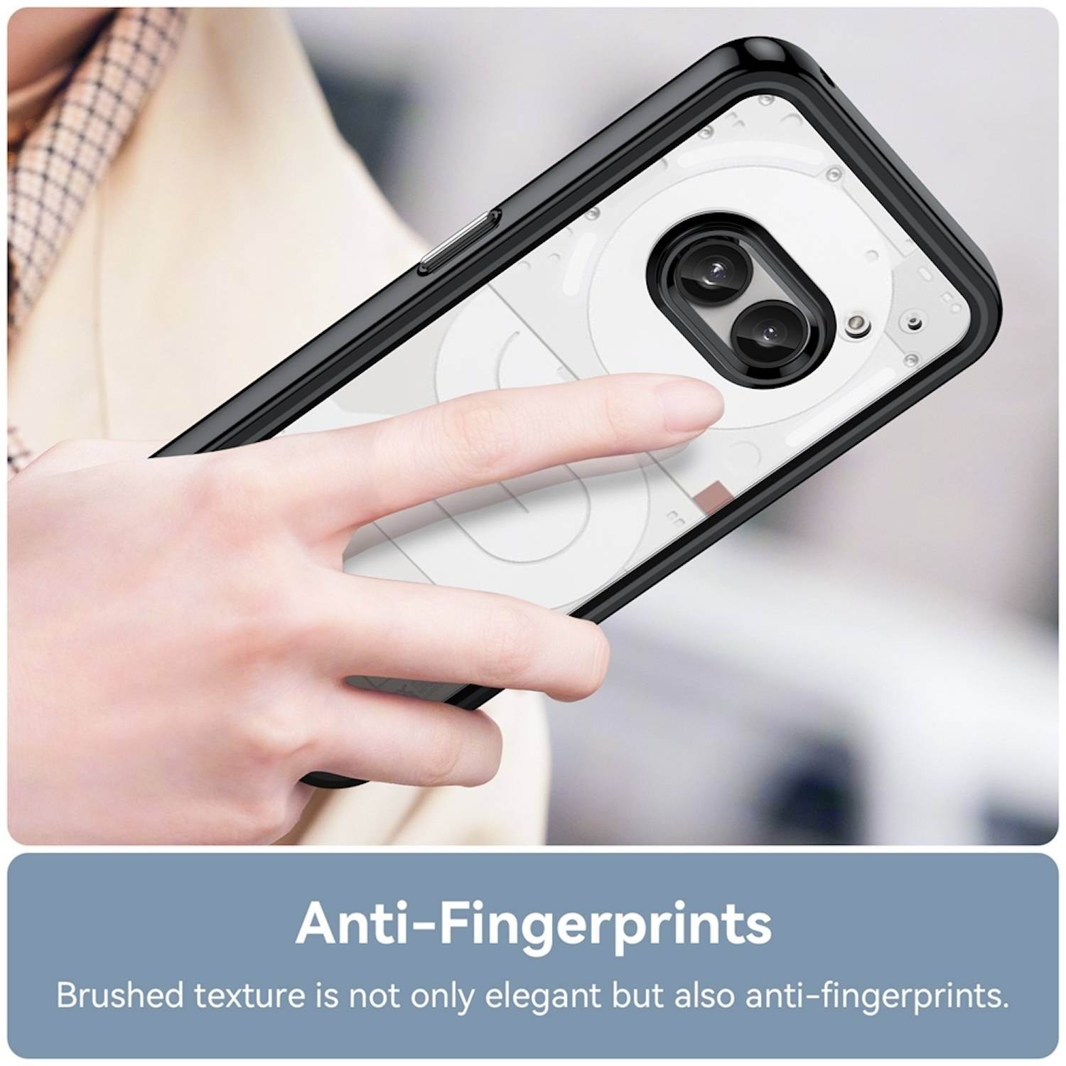 Für Nothing Phone 2a / Plus TPU Acryl Hybrid Schutz Hülle Case Schwarz