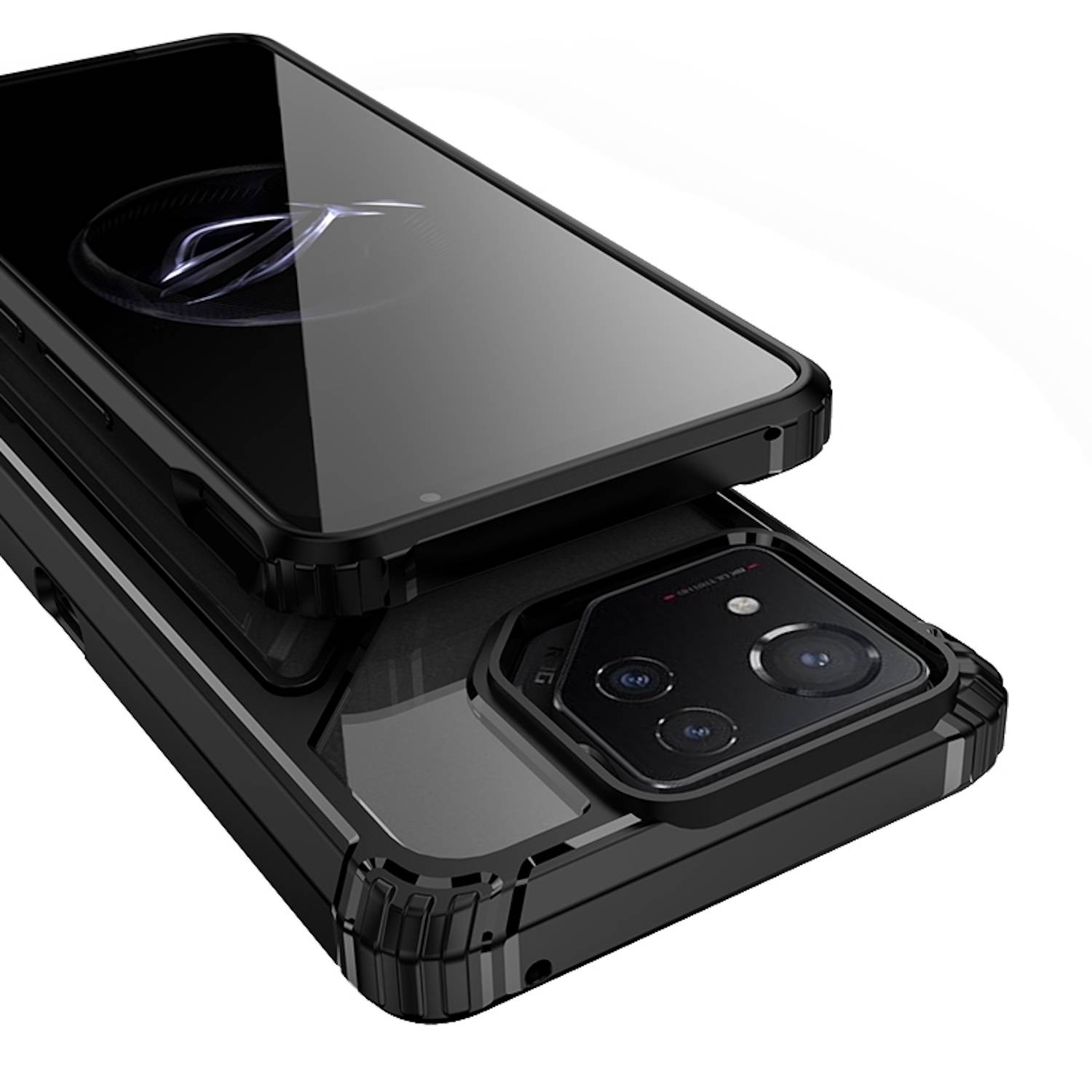 Für Asus ROG Phone 8 Pro Schock TPU / PC Hülle magnetischer Halter